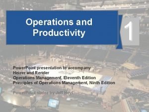 Operations and Productivity 1 Power Point presentation to