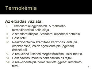 Standard reakcióentalpia