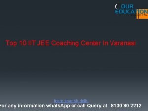 Origence coaching varanasi