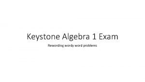 Algebra keystone review packet