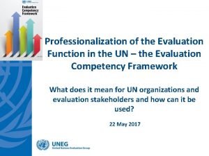 Professionalization of the Evaluation Function in the UN