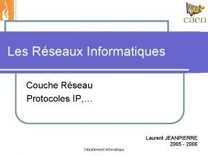 Le protocole arp Le protocole arp