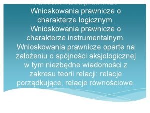 Wnioskowania aksjologiczne