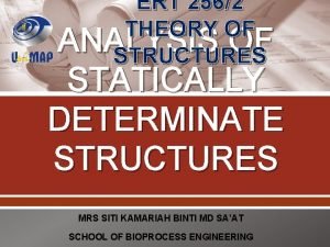 Statically determinate and indeterminate structures
