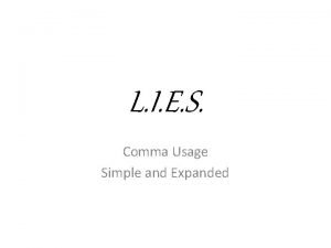 Comma-splice