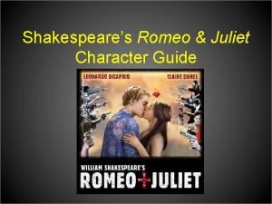 Juliet capulet character traits