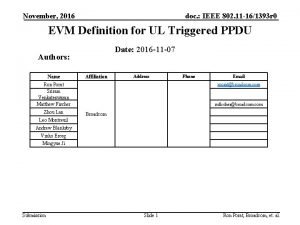 November 2016 doc IEEE 802 11 161393 r