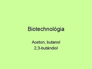 Biotechnolgia Aceton butanol 2 3 butndiol AB termels