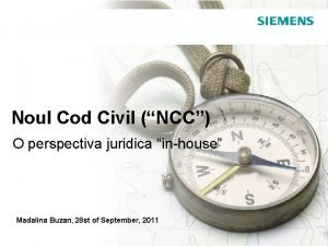 Noul Cod Civil NCC O perspectiva juridica inhouse