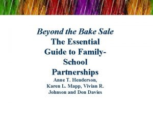 Beyond the Bake Sale The Essential Guide to