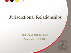 Jurisdictional Relationships Indigenous Reclamation September 11 2018 AFN