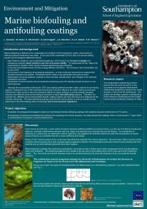 Environment and Mitigation Marine biofouling and antifouling coatings