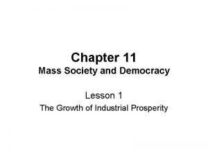Mass society and democracy lesson 1