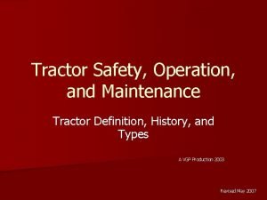 Row crop tractor definition