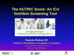 Nutric score interpretation