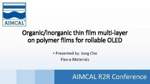 OrganicInorganic thin film multilayer on polymer films for