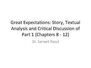 Great expectations analysis