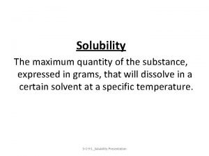 Sugar solubility in water