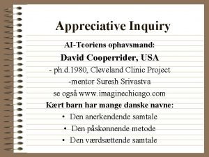 Appreciative inquiry spørgsmål