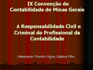 IX Conveno de Contabilidade de Minas Gerais A