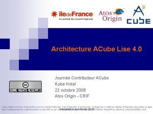 Architecture ACube Lise 4 0 Journe Contributeur ACube