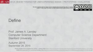 dtUX DESIGN THINKING FOR USER EXPERIENCE DESIGN PROTOTYPING
