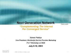 Next Generation Network Complementing The Internet For Converged