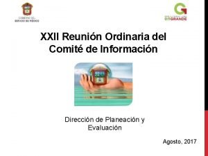 XXII Reunin Ordinaria del Comit de Informacin Direccin