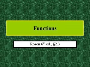 Functions Rosen 6 th ed 2 3 1