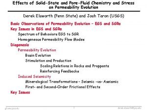 Effects of SolidState and PoreFluid Chemistry and Stress