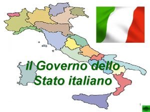 il Governo dello Stato italiano 1 Indice Cose