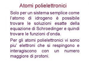 Atomi polielettronici