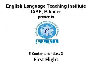 English language teaching institute
