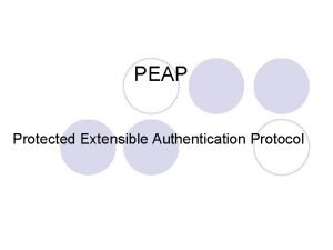 What is peap authentication