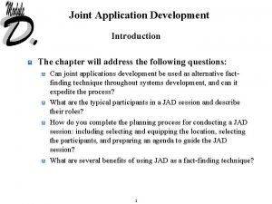 Joint application development jad