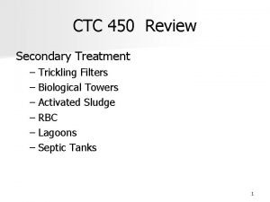 CTC 450 Review Secondary Treatment Trickling Filters Biological