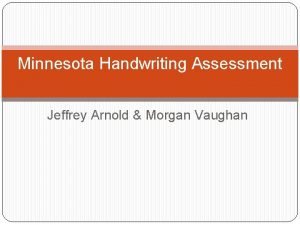 Minnesota handwriting test