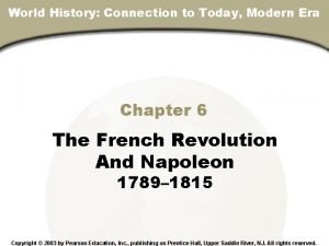 Chapter 6 Section World History Connection to Today