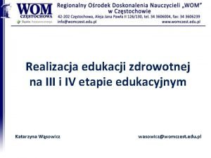 Realizacja edukacji zdrowotnej na III i IV etapie