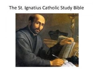 Ignatius catholic study bible