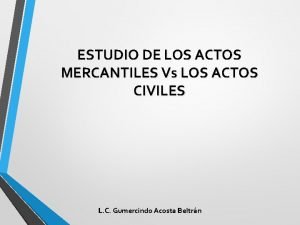 Cuales son los actos de comercio