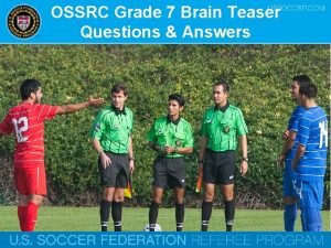 OSSRC Grade 7 Brain Teaser Questions Answers BT