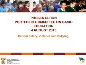 Portfolio committee on basic education