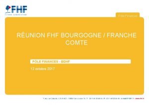 Ple Finances RUNION FHF BOURGOGNE FRANCHE COMTE PLE