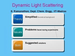 Dynamic Light Scattering S Ramanathan Dept Chem Engg