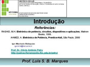 MINISTRIO DA EDUCAO SECRETARIA DE EDUCAO PROFISSIONAL E