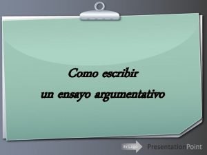 Como escribir un ensayo argumentativo