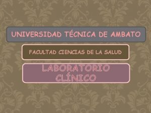 UNIVERSIDAD TCNICA DE AMBATO FACULTAD CIENCIAS DE LA