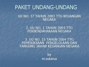 Uu no 17 tahun 2003