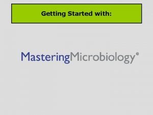 Pearson mastering microbiology